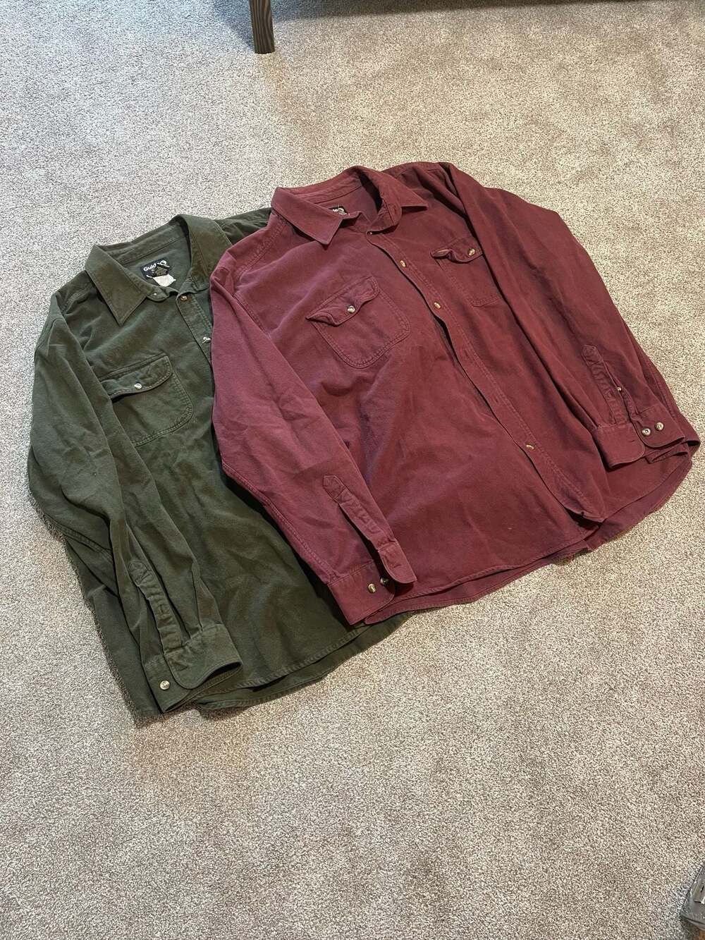Guide Series Men's 2XL Long Sleeve Button Down Chamois Cotton Work Shirt Lot of
